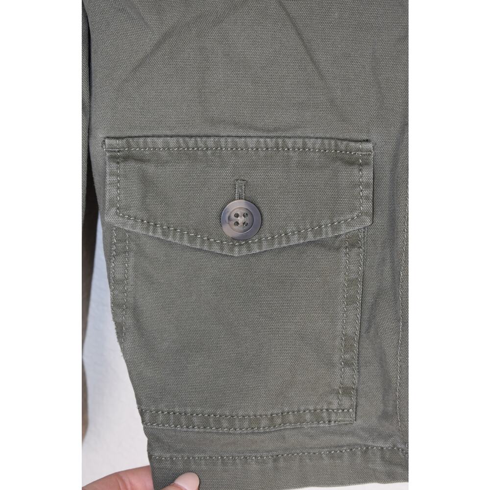 Express Green Button/Zip Utility Jacket Size Xs - image 5
